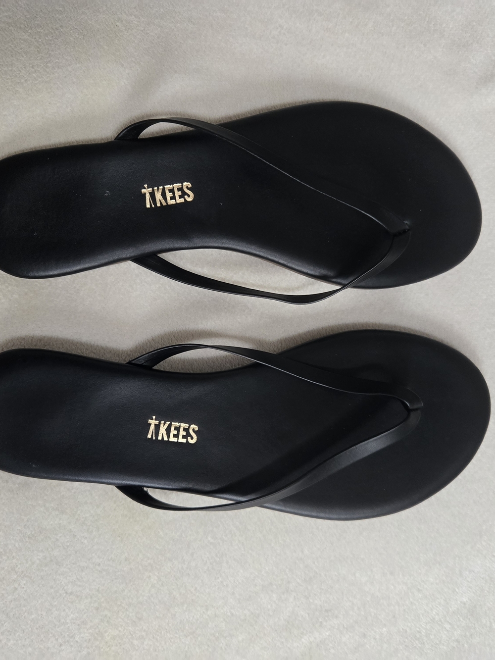 Tkees Lily Liners Sable Black Flip Flops Thong Sandals 8 - Picture 2 of 2